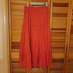 Cato 14/16 W Orange Maxi Skirt